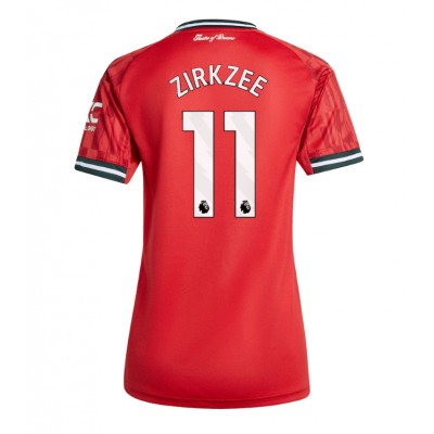 Manchester United Joshua Zirkzee #11 Heimtrikot Frauen 2025-26 Kurzarm Manchester United Joshua Zirkzee #11 Heimtrikot Frauen 2025-26 Kurzarm